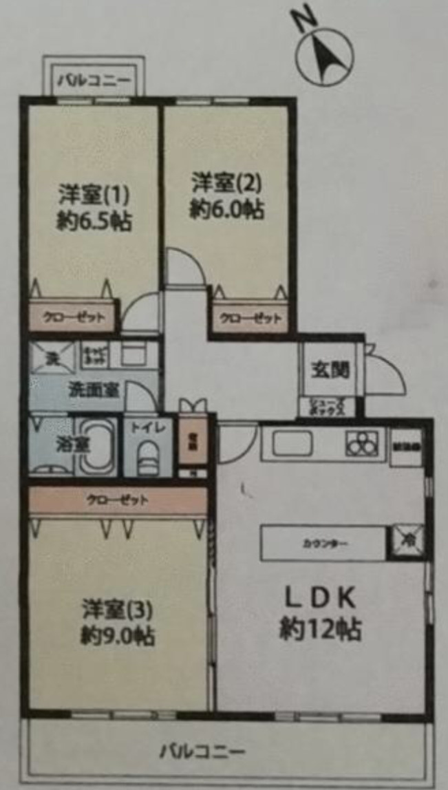 北柏ライフタウン松葉町1丁目第一団地11号棟の間取り