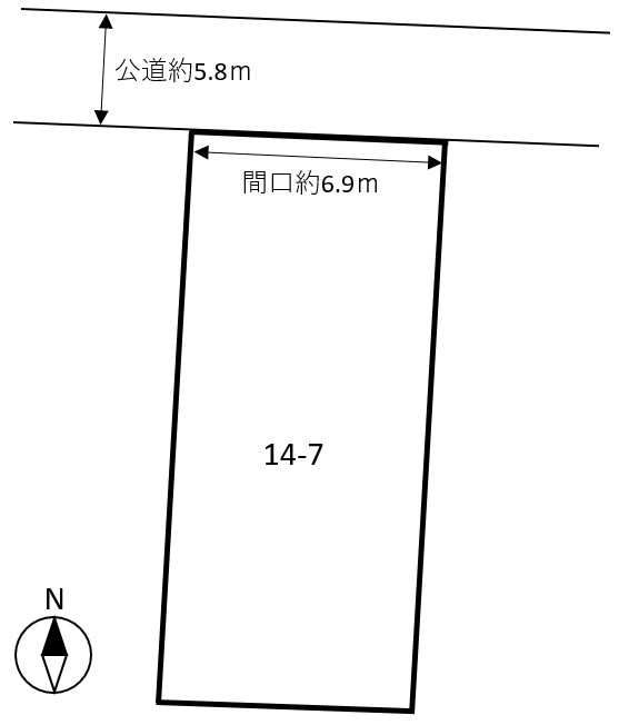 八代市若草町土地の土地図