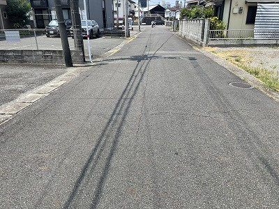 八代市若草町土地の前面道路含む現地写真