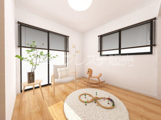 【洋室】 | ４号地１階洋室完成イメージ／南向きですので、陽あたり良好です♪