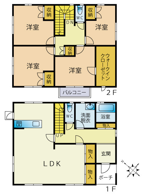 浜坂８丁目　中古住宅（リフォーム済）の間取り