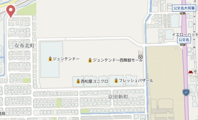 舞鶴市女布北町　中古戸建の地図