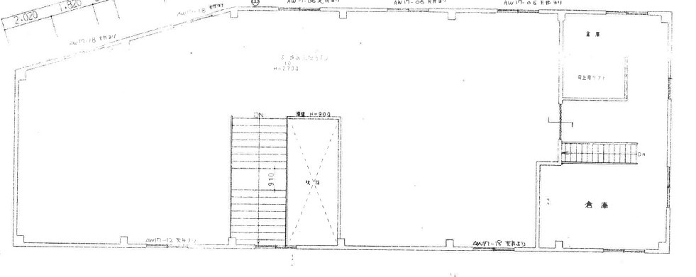 尾花沢市五十沢中古店舗の間取り|２階間取り図