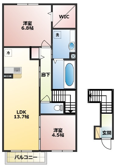 【間取り】 | ヴィラウエストⅡ