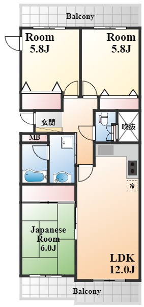グランドメゾン六甲箕岡の間取り