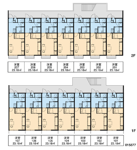 レオパレスフルールⅠの区画図|画像3