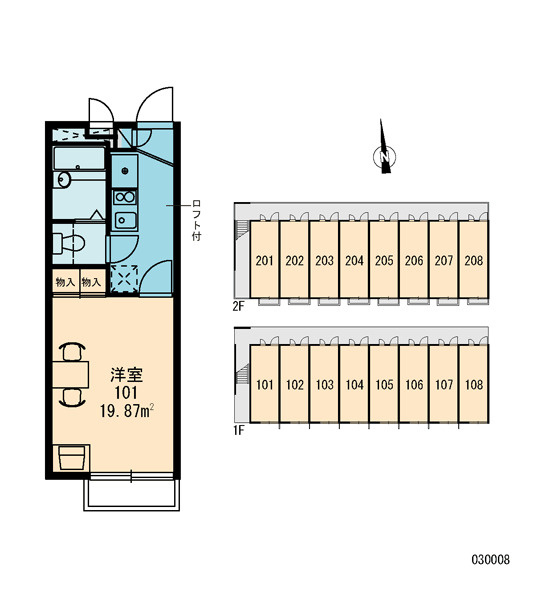レオパレスオークアベニューの区画図|画像3