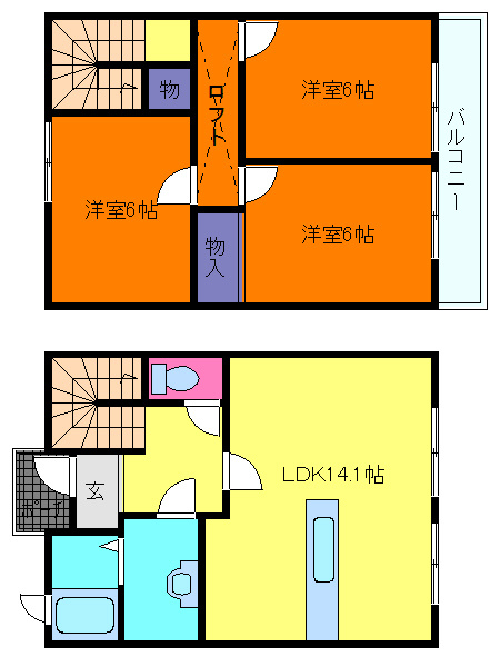 マーベラス西岡本の間取り