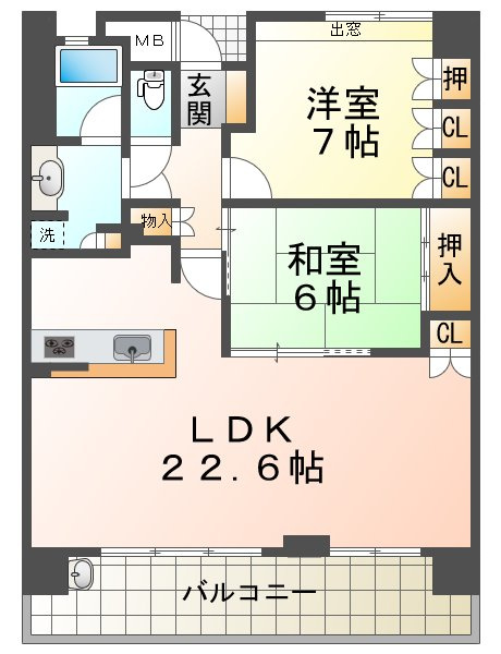 ビスタグランデ舞子B棟の間取り