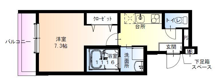 フジパレス平野郷Ⅲ番館の間取り