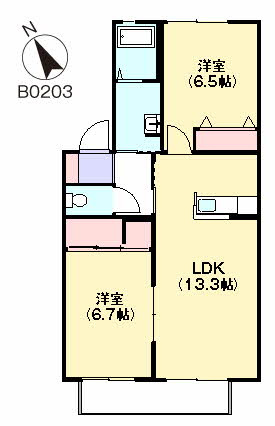 メジンＫ２の間取り