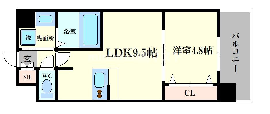スプランディッド中之島WESTの間取り