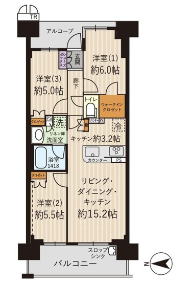 【間取り】 | リバーガーデン福島木漏れ日の丘CDEF棟