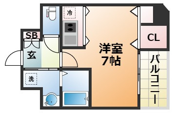 TOYOTOMI　STAY　Premium神戸湊川公園の間取り