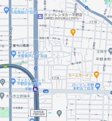 【地図】 | フジパレス平野郷Ⅲ番館