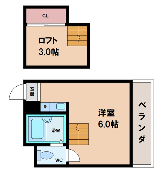 【間取り】 | シルクロード勝山Ⅱ