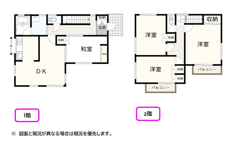 売中古戸建　沼津市西間門2丁目の間取り|間取りです。