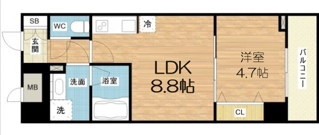 【間取り】 | RISING Maison 本町橋