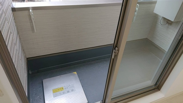 クリエオーレ吉田のバルコニー