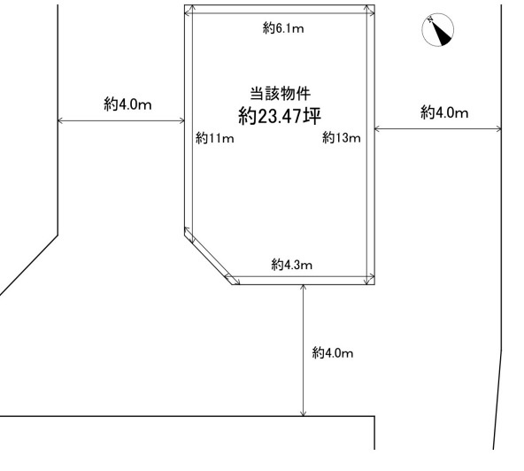 和泉市富秋町３丁目　戸建て４Kの区画図