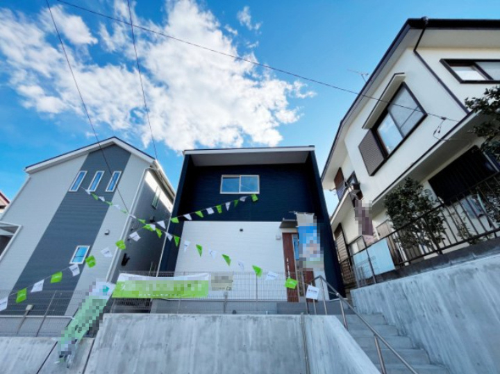 祝：成約済み　八王子市　元八王子町　新築戸建て　２３－３期の外観|高尾駅までのバス便豊富な立地にある新築戸建てです。～仲介手数料無料☆八王子ひなた不動産～八王子市元八王子町　新築戸建て