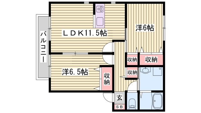 サンビレッジ瑞景 D棟の間取り