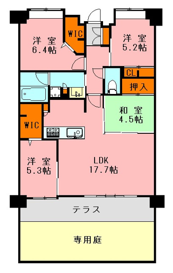 【間取り】 | パークアソシア春日フォレストシティ　仲介手数料半額！