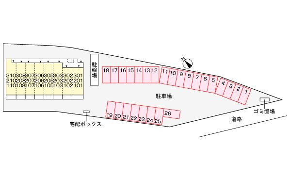 メゾン・ド・リアン　　刈谷市近郊の賃貸はクラスホーム刈谷店の駐車場
