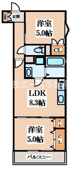 【間取り】 | クリエオーレ東石切町