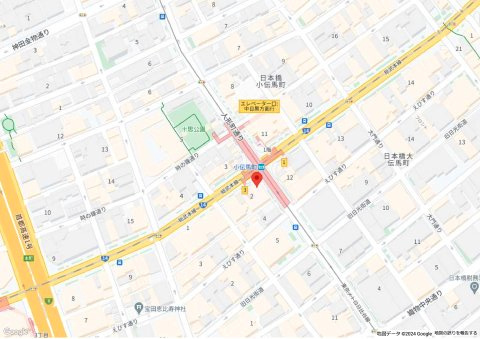 中央区日本橋小伝馬町の事務所の地図