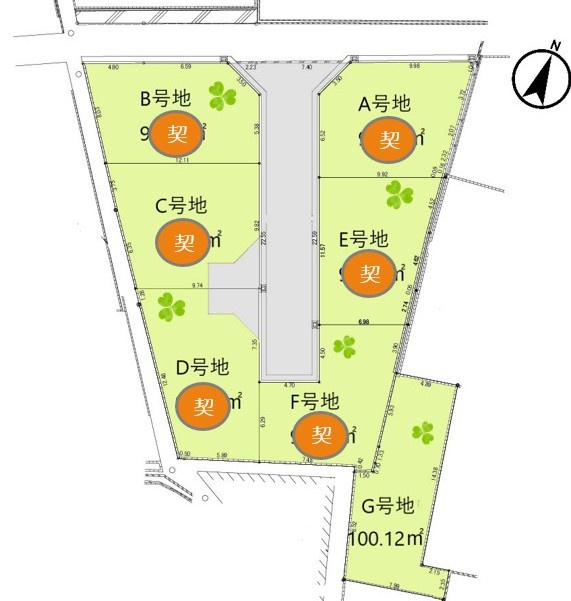 ルミエールタウン北野田の区画図