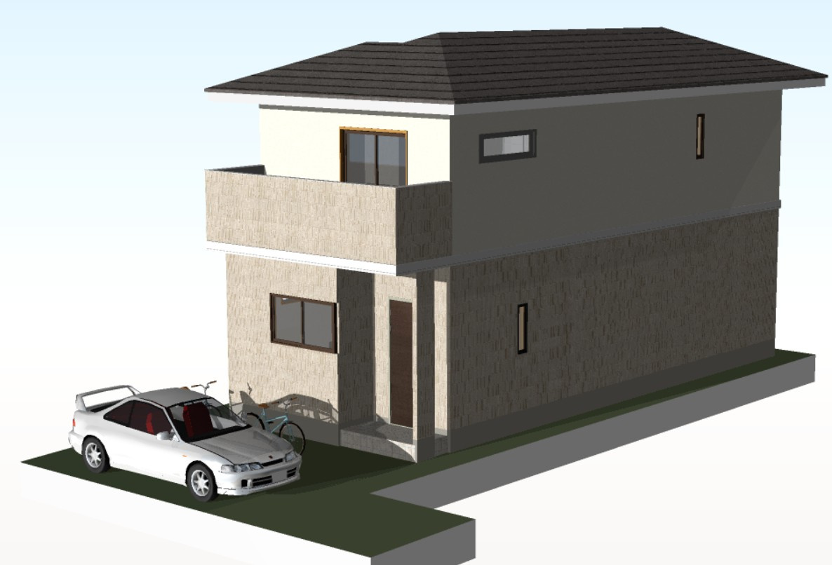 ルミエールタウン北野田の外観パース