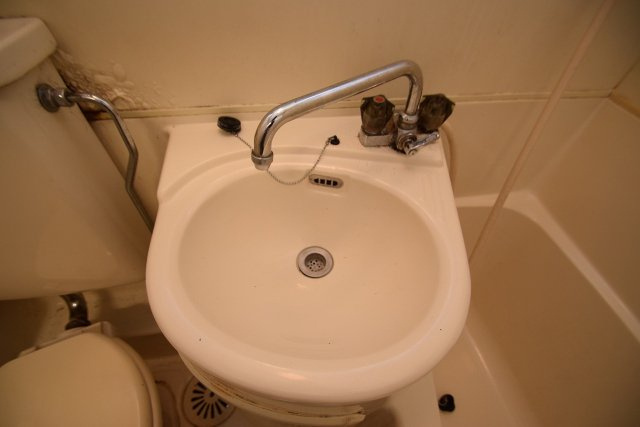 松原梅本ハイツの洗面所