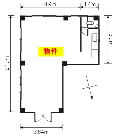 藤原貸店舗の間取り