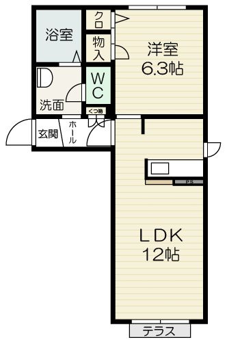 【間取り】 | アウロラ C棟 | 現況優先。