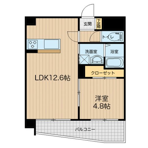 熊本市中央区本荘５丁目の賃貸マンションの間取り