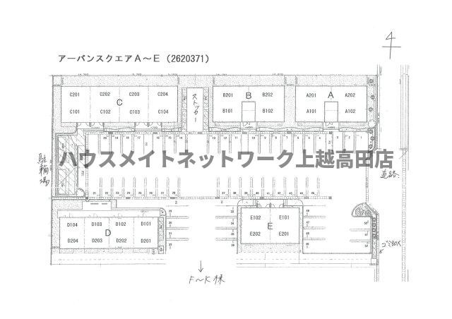 アーバンスクエアの区画図|配置図