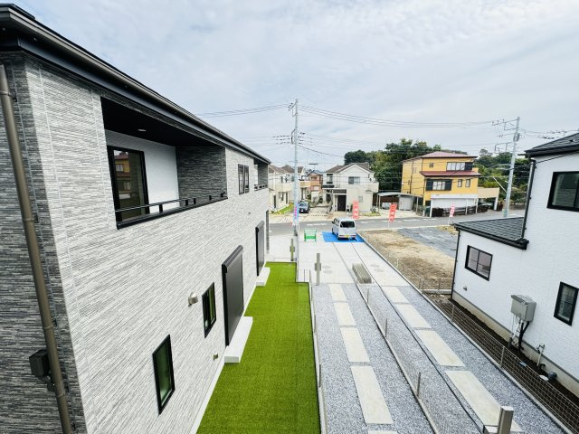 松戸市秋山新築戸建（秋山11期）の展望|バルコニーより道路側眺望