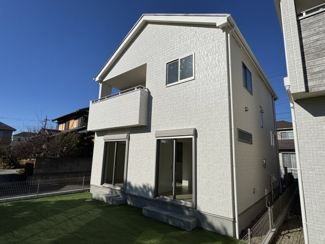 松戸市古ヶ崎新築戸建【古ヶ崎小学校：8分】の外観|1号棟・完成済み内覧可能です！