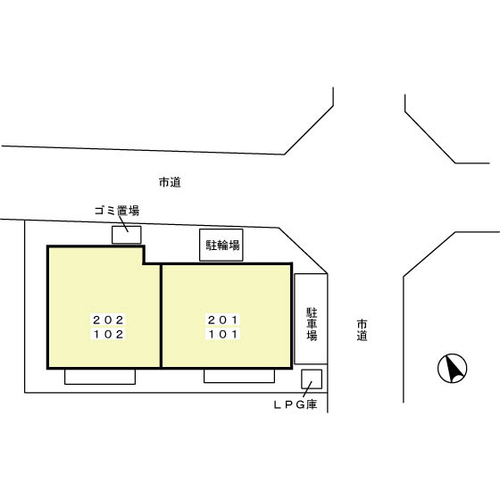 クレール岩瀬の区画図