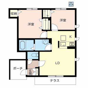 ジュヴェール深井Bの間取り