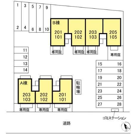 グランシャリオ A棟の区画図