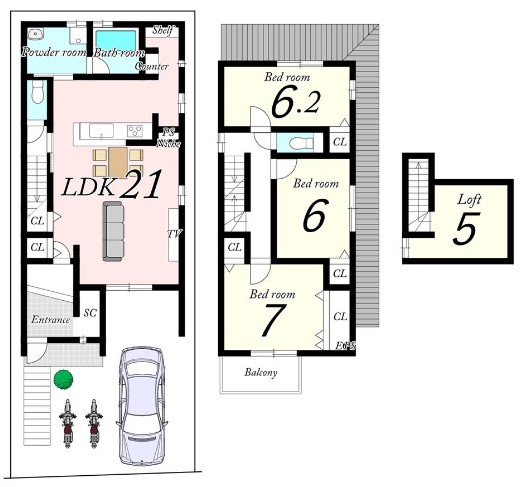 【間取り】 | K41194-1号地鷹峯