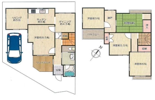 【間取り】 | 糀台4丁目テラスハウス | ☆神戸市西区　西神中央テラス☆