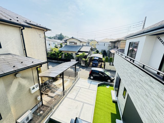 松戸市小金原９丁目新築戸建【貝の花小学校：10分】の展望|バルコニーより西側眺望