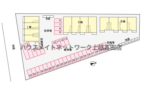 グロースフェルトＡの駐車場|駐車場