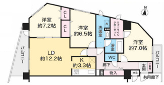 【間取り】 | ソルディオ武庫之荘本町 | 新婚様からファミリー様まで幅広くおすすめの３LDKの間取りです♪