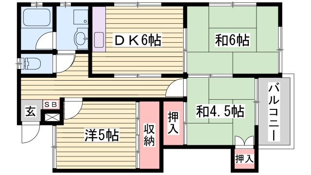 タクミマンションの間取り