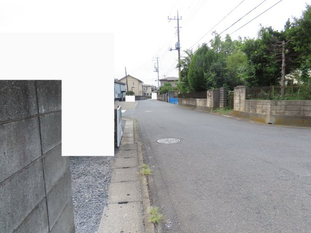 鶴ヶ島市羽折町売地の前面道路含む現地写真