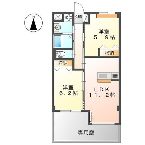 レーグルⅡ番館の間取り